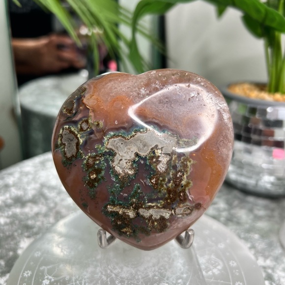 Amethyst Agate Heart- AAH1 - Picture 7 of 7